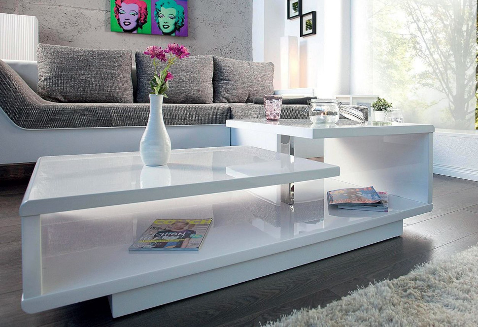 Stolik kawowy Ceres, lakierowany na wysoki połysk MDF