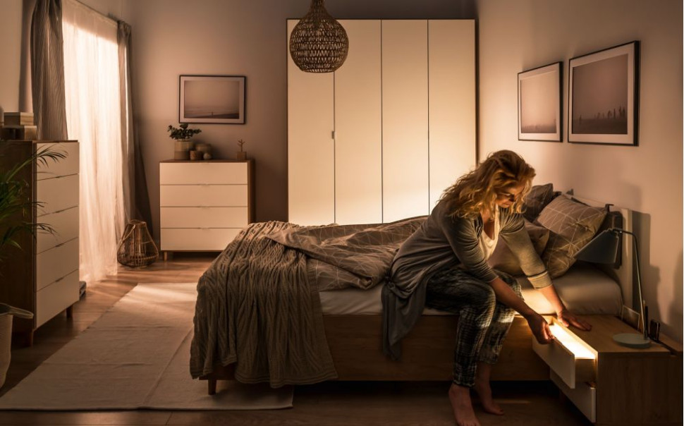 Większość rzeczy w sypialni przechowujemy w dużych szafach