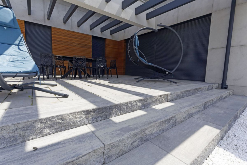 Stopnie schodowe z bloczków Polbruk Grando