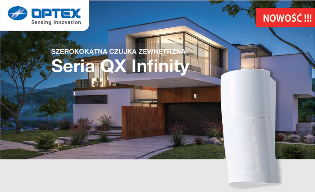 QX INFINITY - nowość w zewnętrznych czujkach ruchu OPTEX