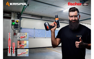 KRISPOL i fischer na rzecz dobrego montażu segmentowych bram garażowych