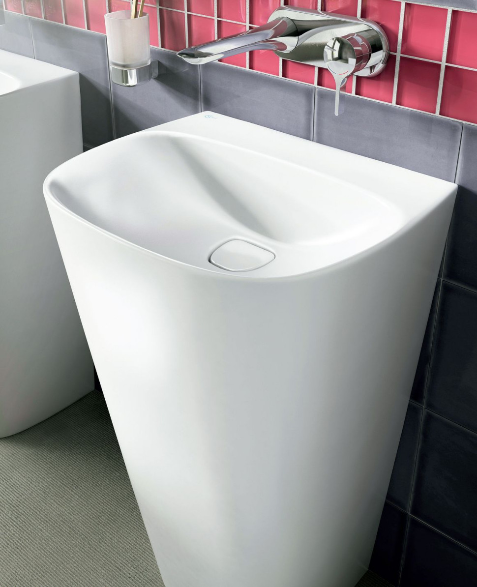 Ceramiczna wolno stojąca umywalka Dea; wys. 87 cm