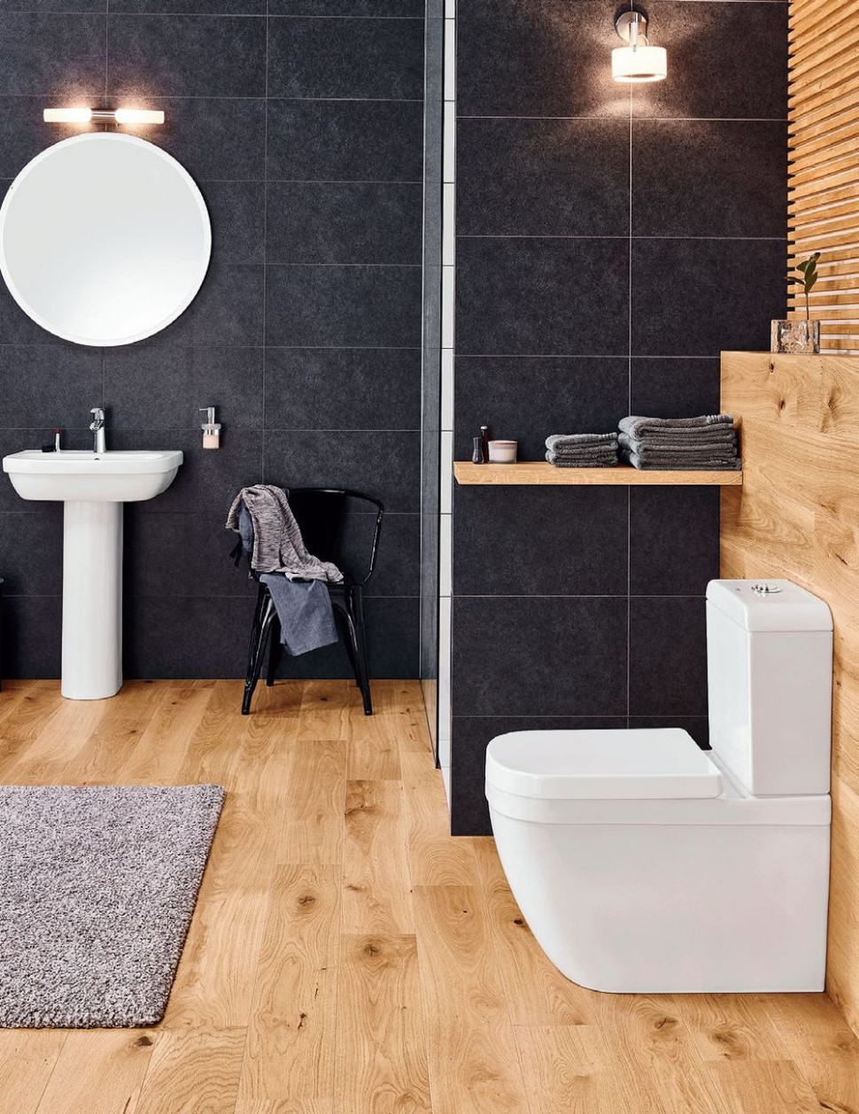 Kompaktowa toaleta z wolno opadającą deską z kolekcji Euro Ceramic