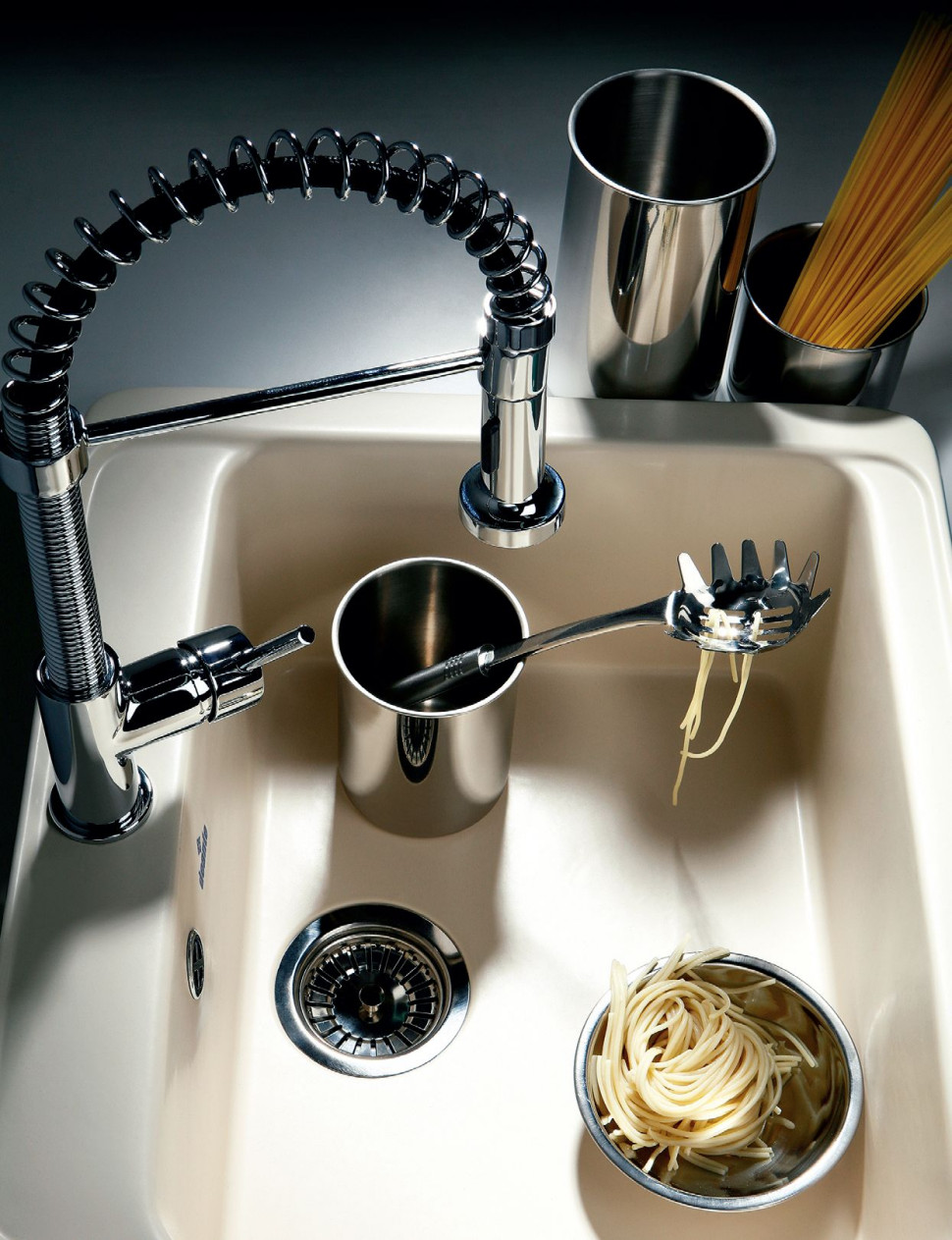 Stojąca bateria Molla z obrotową wylewką; wys. 50 cm