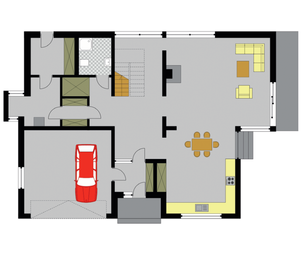 Rzut parteru przed zmianami