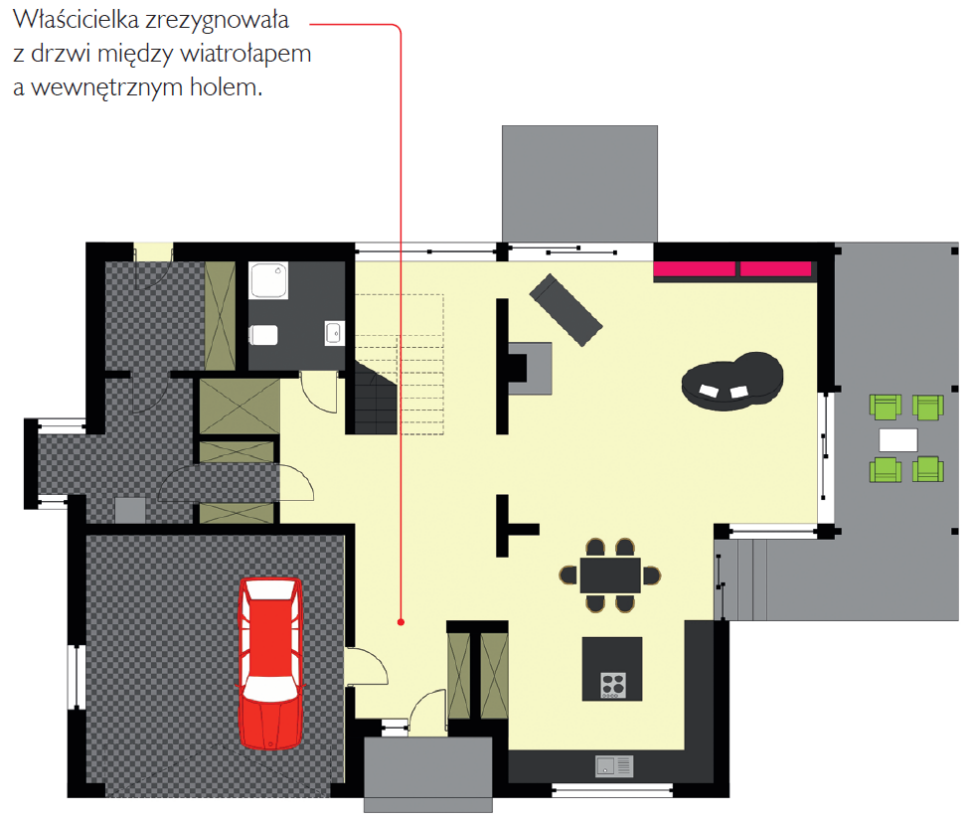 Rzut parteru po modernizacji