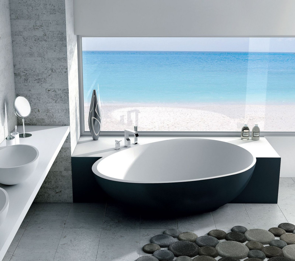 Kompozytowa owalna wanna Bahia VA; wymiary 210 x 140 cm