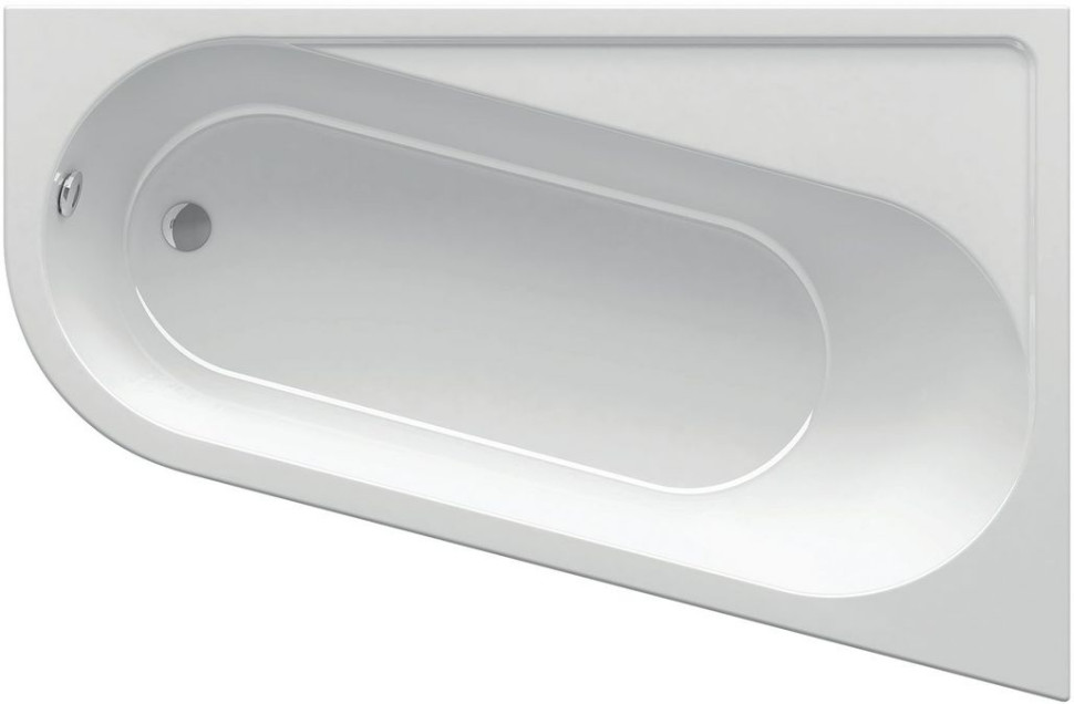 Akrylowa asymetryczna wanna narożna Chrome; wymiary od 160 x 105 cm