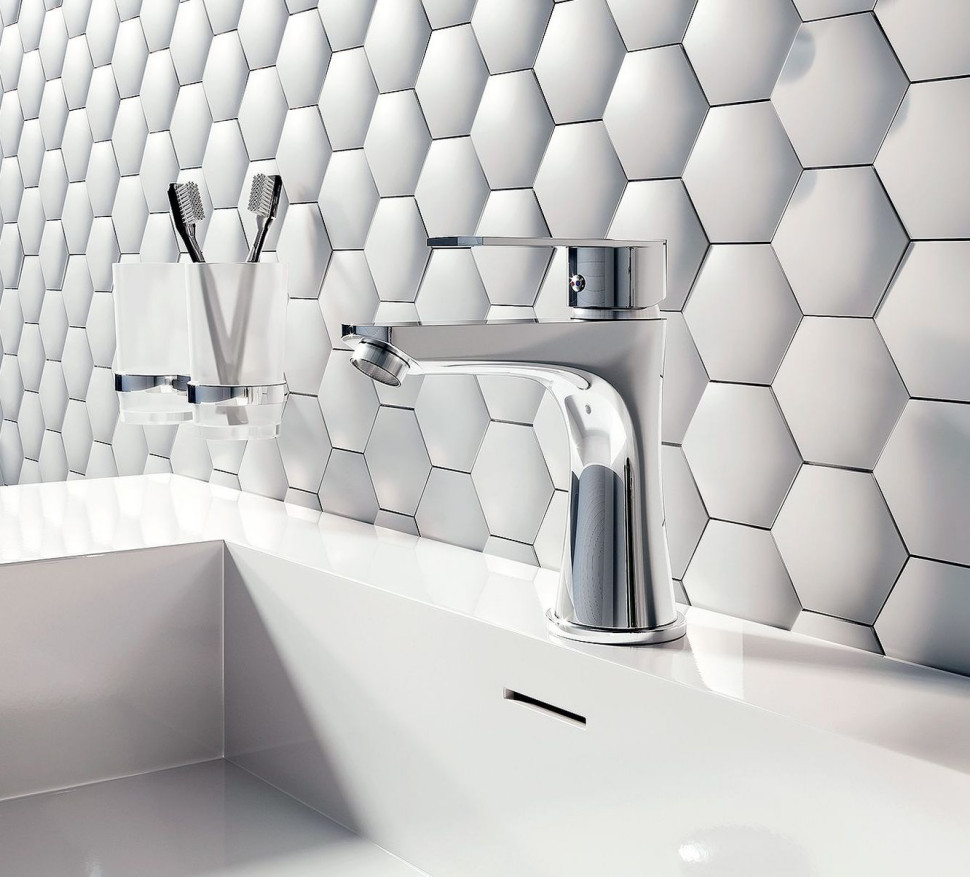 Bateria Algeo Square, przeznaczona do umywalek nablatowych