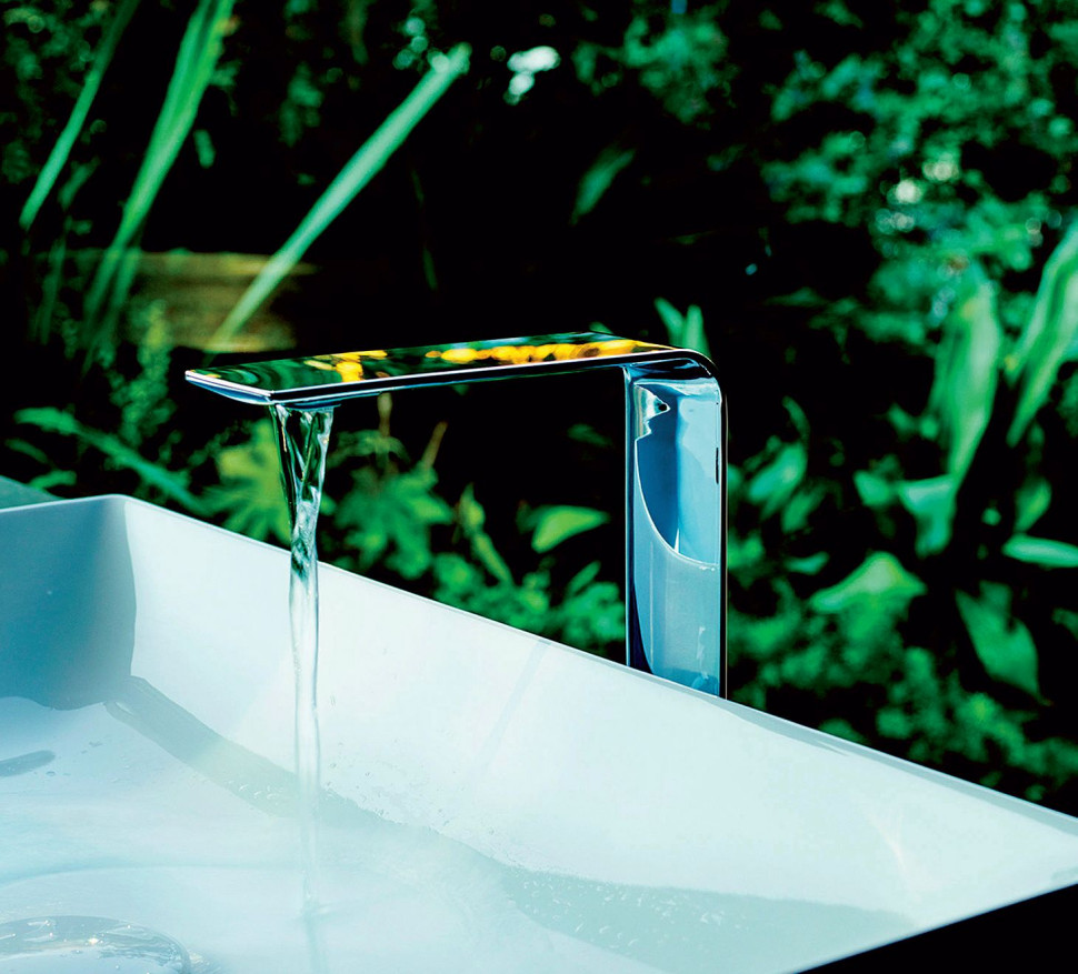 Wysoka chromowana bateria z serii ZL do montażu obok umywalki