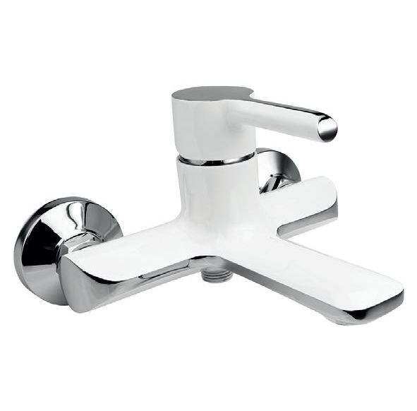 Ścienna jednouchwytowa bateria wannowa Angelit; wykończenie białe/chrom