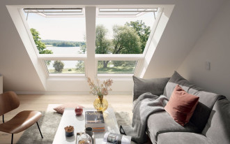 Panoramiczny widok z oknem elektrycznym VELUX GPU INTEGRA®