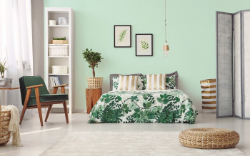 Sielankowy nastrój w sypialni z farbami Jedynka Deco & Protect