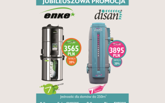 Odkurzacze centralne DISAN I ENKE - promocje jubileuszowe!