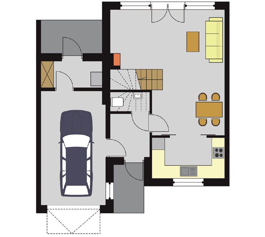 Rzut parteru przed zmianami