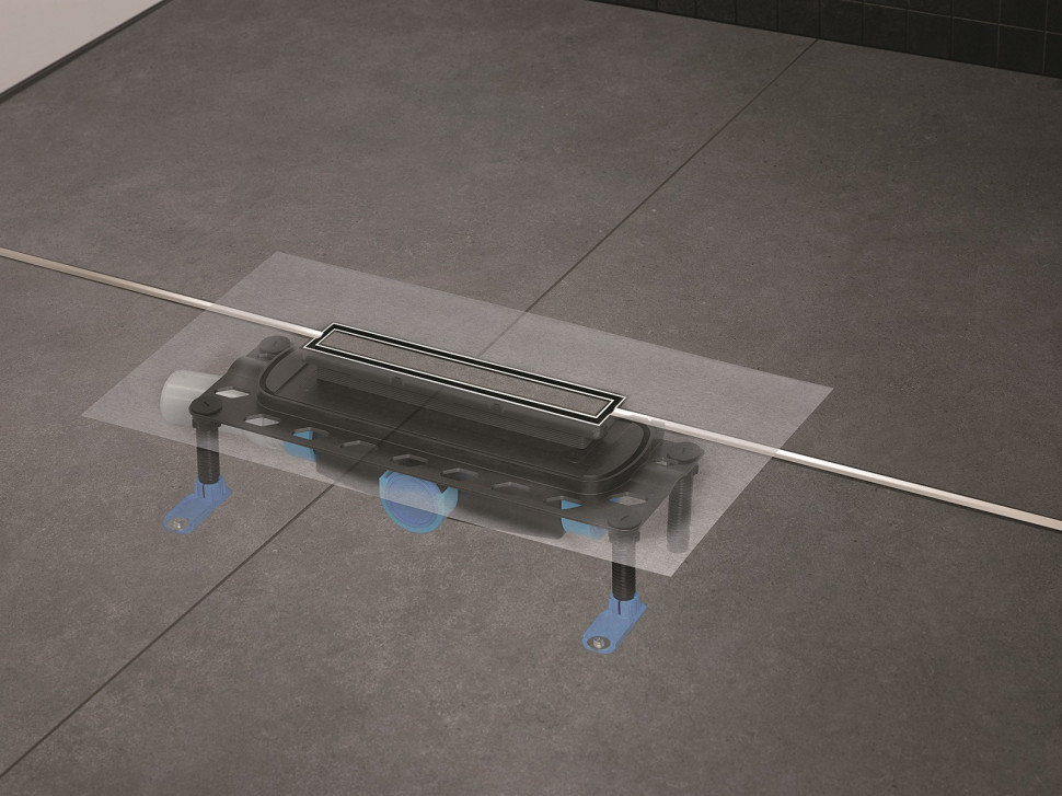 Odpływ liniowy CeraFloor Individual - przekrój