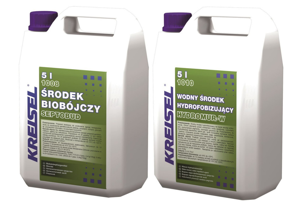 Kreisel: Środek biobójczy SEPTOBUD i wodny środek hydrofobizujący HYDROMUR-W