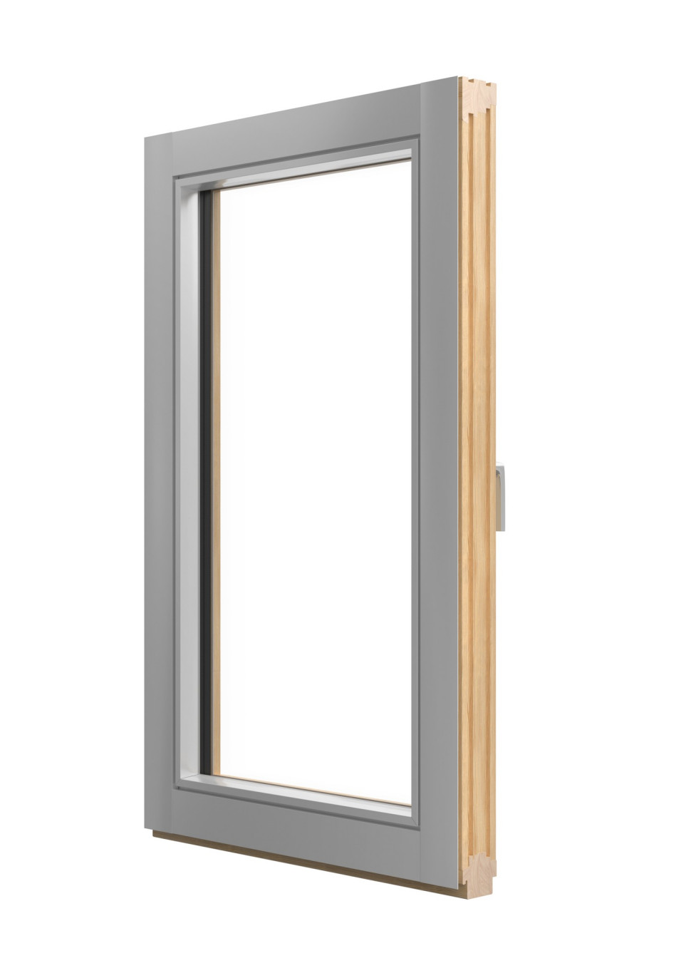 Jednoskrzydłowe okno FLUSH (widok od strony zewnętrznej)