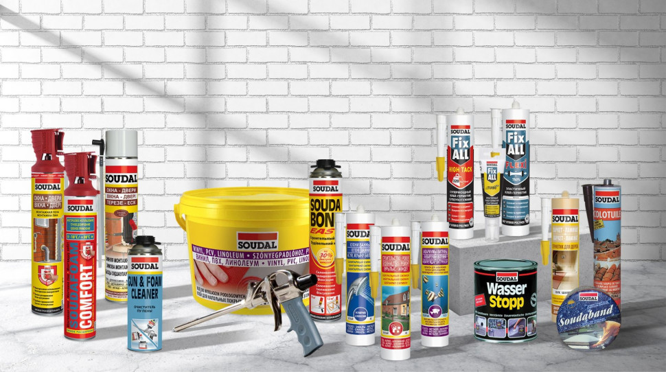 Portfolio produktów Soudal do montażu i uszczelniania