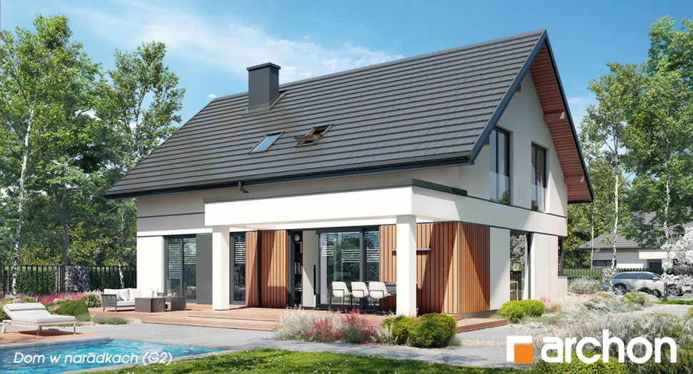 Dom w naradkach (G2) - wizualizacja projektu