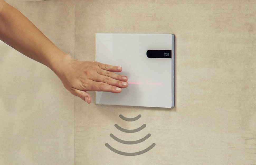 Bezdotykowe elektroniczne przyciski spłukujące w toalecie