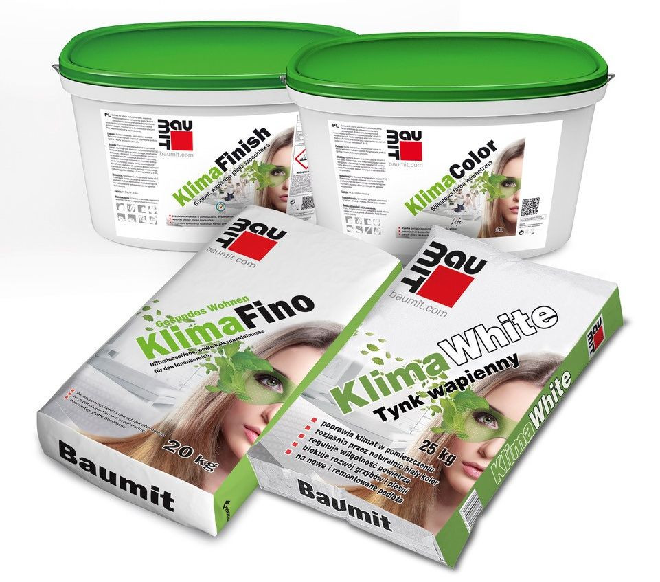 Tynki, gładzie i farby Baumit Klima z certyfikatem natureplus®