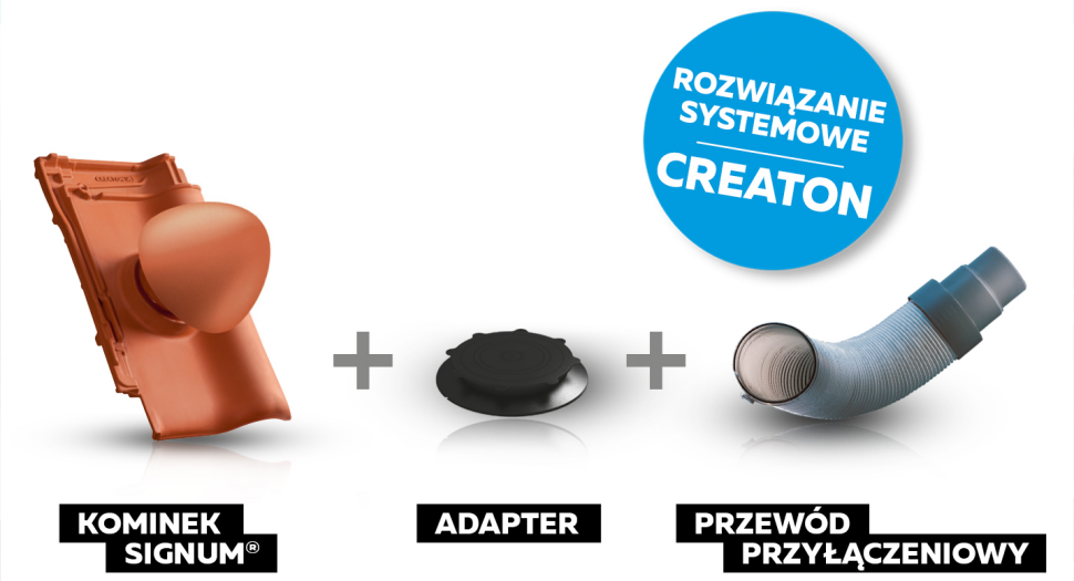 W zestawie z kominkiem ceramicznym SIGNUM powinna znajdować się instrukcja montażu oraz elastyczna rura przyłączeniowa i - w przypadku wybranych modeli dachówki - adapter.