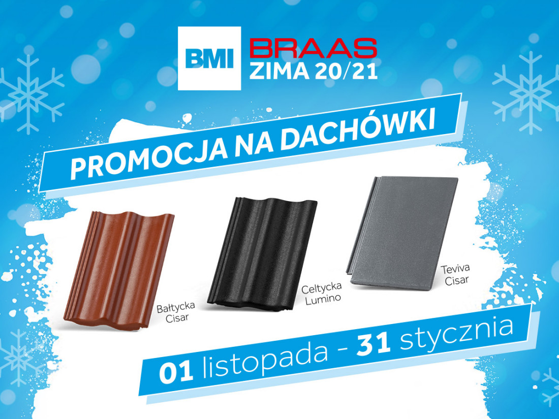 Zimowa promocja BMI Braas na dachówki betonowe