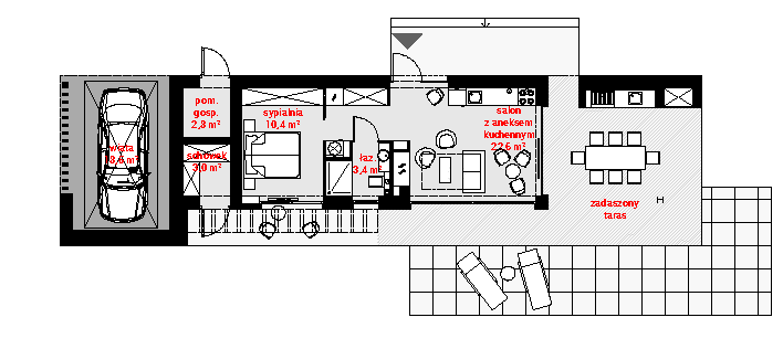 Rzut parteru HomeKONCEPT 86