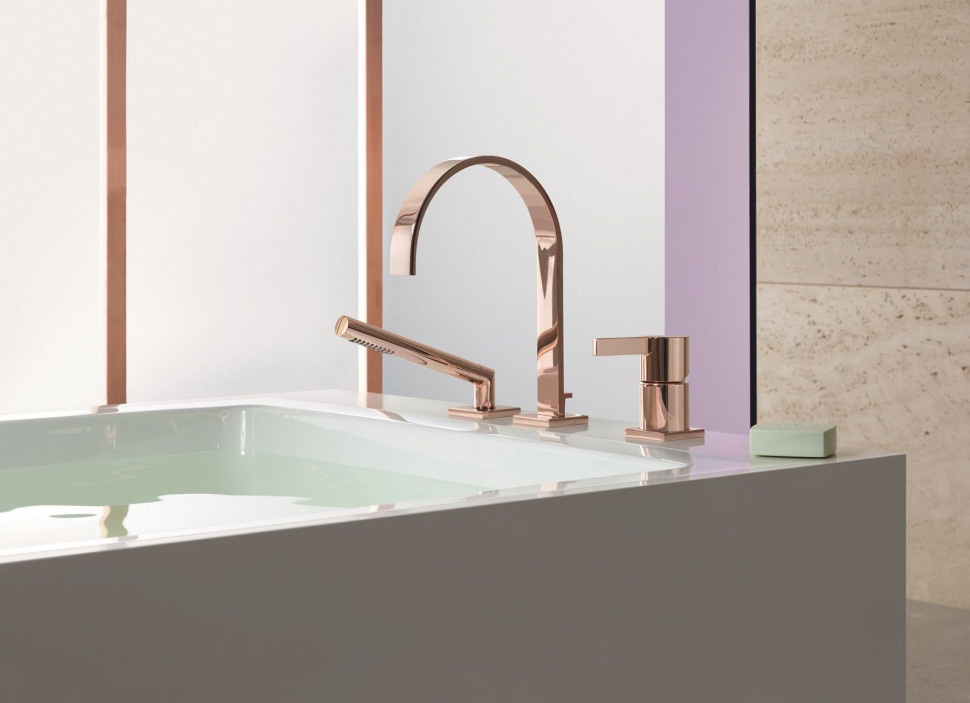 Efektowny model wannowy otworowy, z powierzchnią o wysokim połysku, wytwarzaną na bazie miedzi i złota