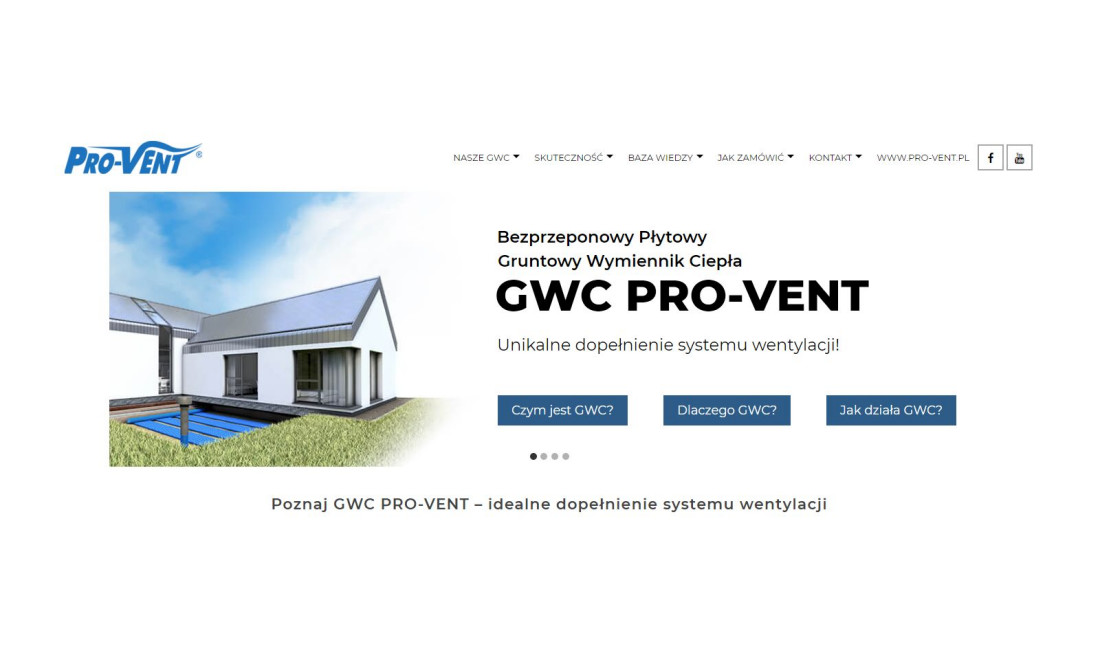 Nowa strona internetowa PRO-VENT www.wymiennikgruntowy.pl