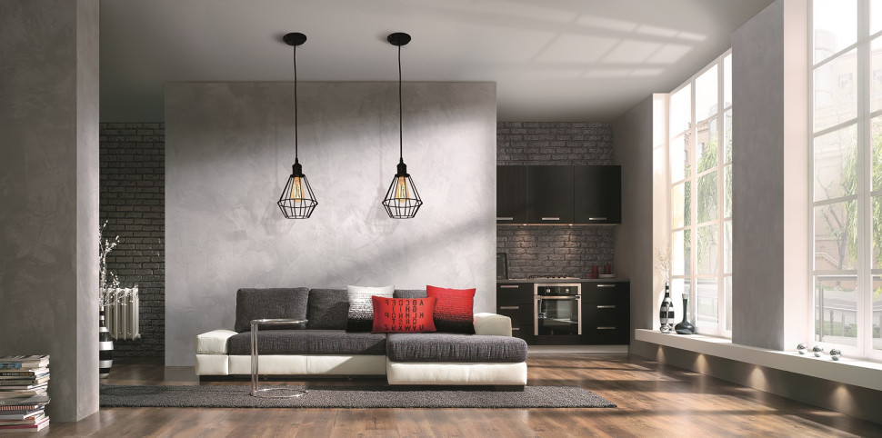 Efekt naturalnego betonu dzięki specjalnej farbie do wnętrz