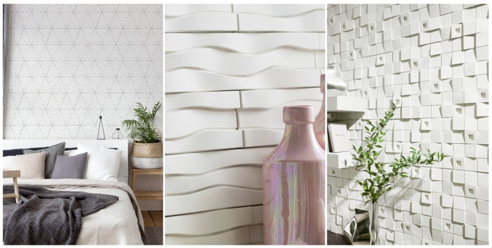 Białe płytki Incana ze wzorem geometrycznym