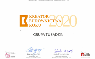 Grupa Tubądzin z nagrodą Kreator Budownictwa Roku