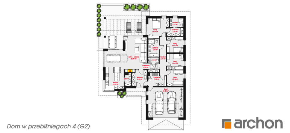 Dom w przebiśniegach 4 (G2) - rzut parteru