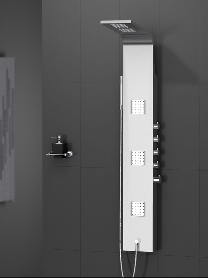 Panel prysznicowy z trzema dyszami i deszczownicą