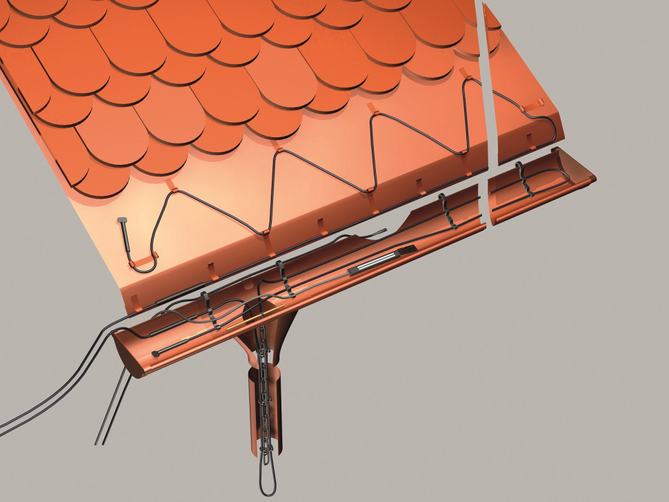 System przeciwoblodzeniowy dachu i rynny