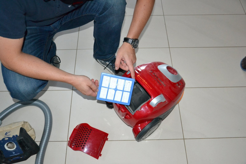 Odkurzacz przenośny z filtrem, z workiem