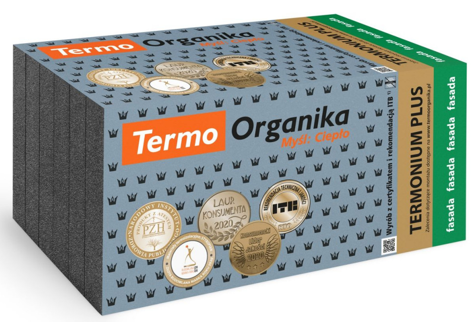 Grafitowy styropian TERMONIUM PLUS fasada o lambdzie ≤ 0,031. fot. Termo Organika