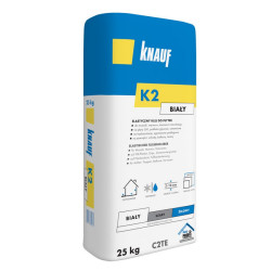 Knauf K2 Biały Elastyczny, biały klej do płytek C2TE