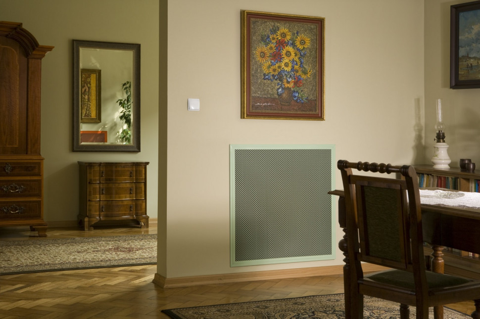 Grzejnik wewnątrz ściany - INSIDE-system - aranżacja