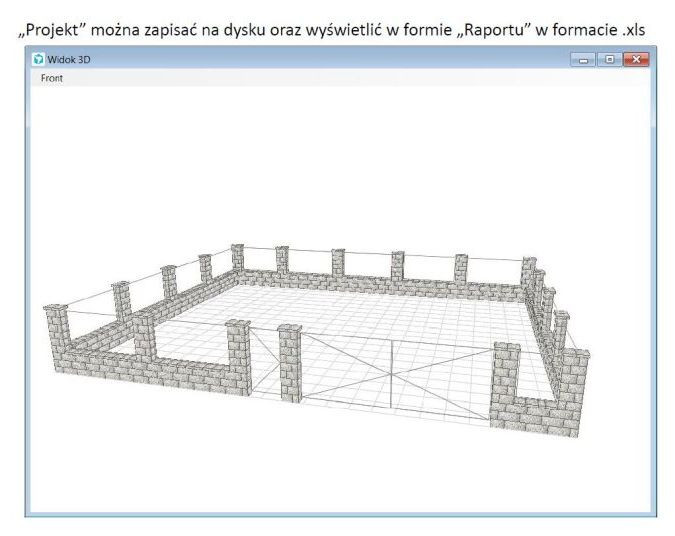 Kalkulator ogrodzeń Polbruk, screen z okn aprogramu. fot. Polbrukj