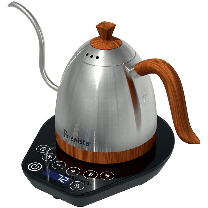 Stylowy czajnik elektryczny na eleganckiej podstawce Artisan Gooseneck Variable marki Brewista