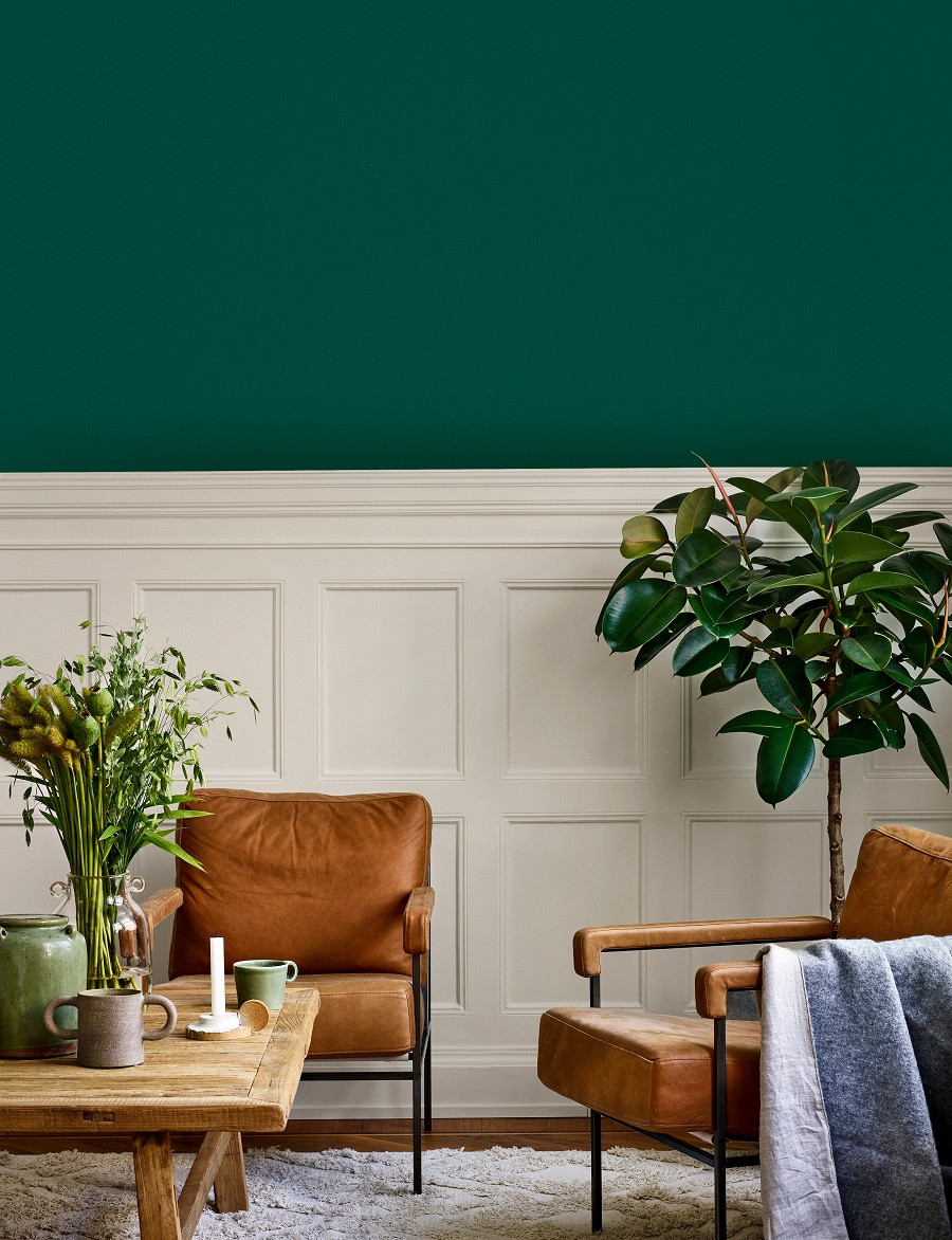 Odcień nasyconej zieleni Herbarium z palety Beckers Designer Collection. fot. Tikkurila