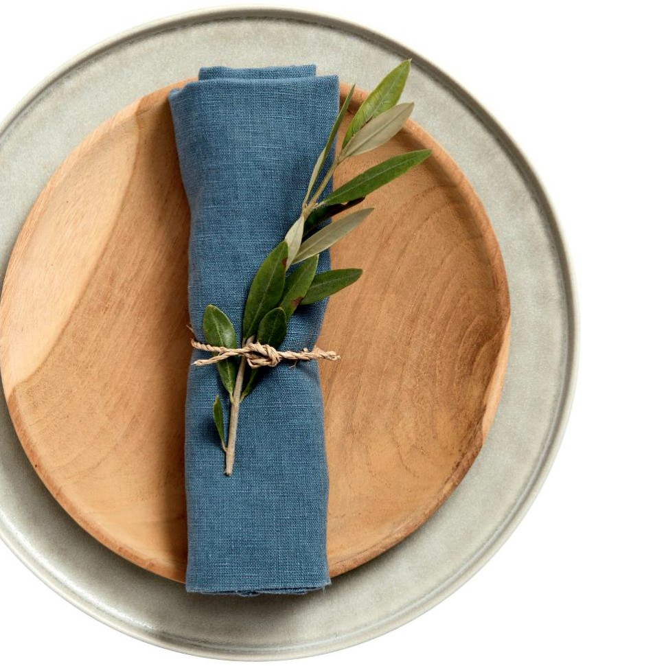 Lniana serweta do zawijania sztućców marki Muubs; 30 x 30 cm