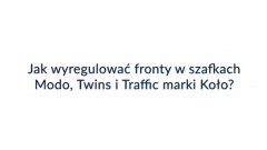 Jak wyregulować fronty w szafkach: Modo, Twins, Traffic marki Geberit Koło?