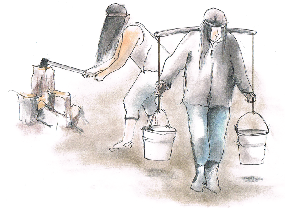 Rąb drewno, noś wodę - grafika