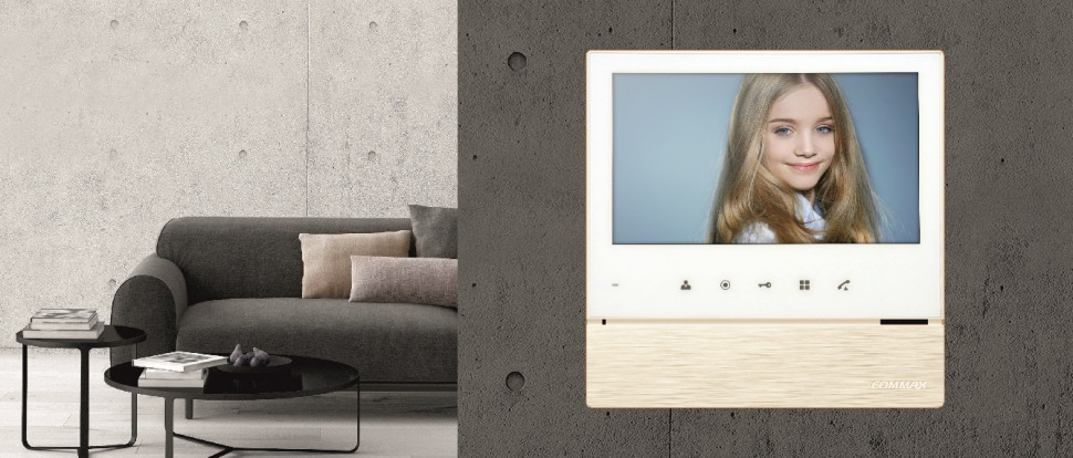 Głośnomówiący, kolorowy ekran wideodomofonu