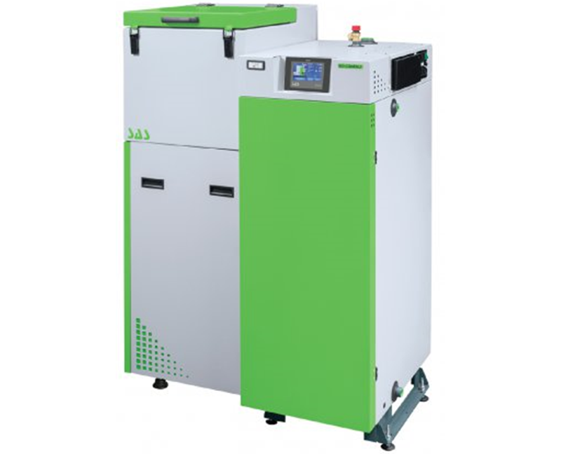 Kocioł SAS BIO COMPACT na pelet wyposażony w opatentowany palnik MultiFlame