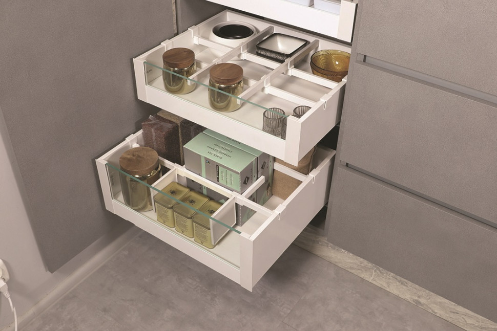 Szuflady występują także jako wewnętrzne, ukryte za wspólnym frontem